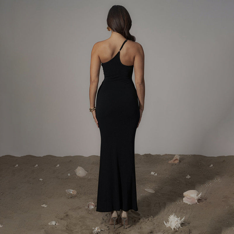 One Shoulder Backless Dress