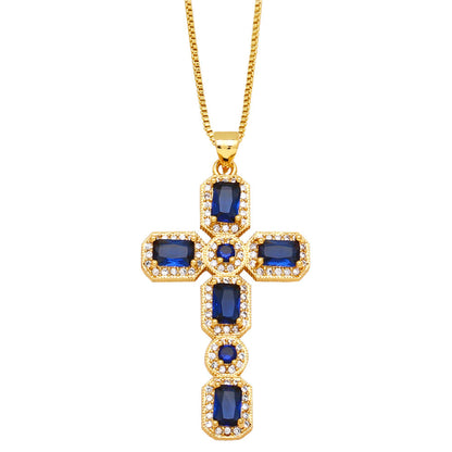 Ayva Zircon Cross Necklace