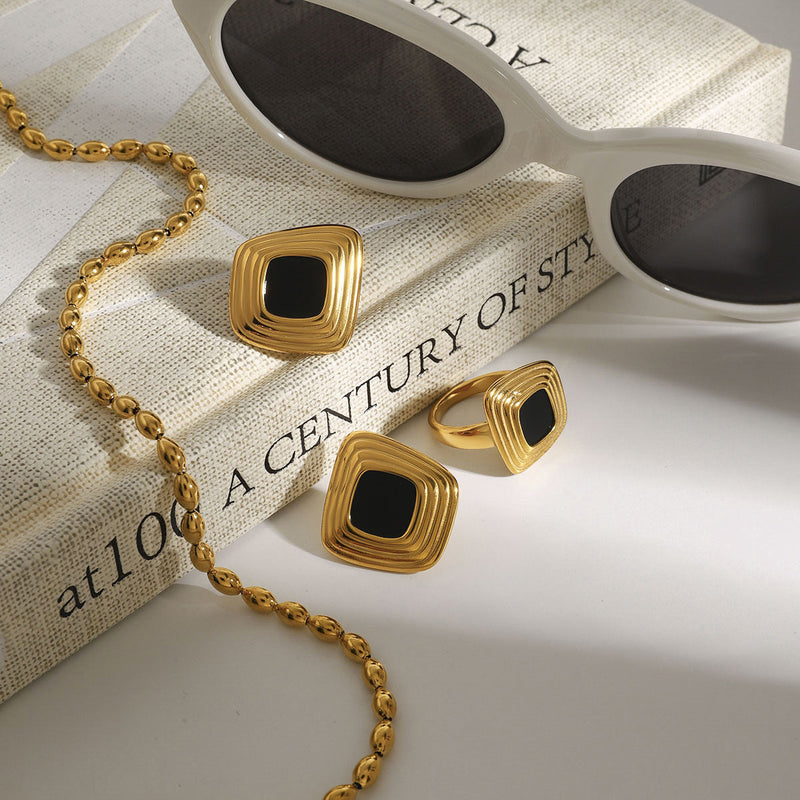 Jaia Square Stud Earrings