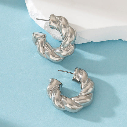 Lucina Bold C Hoop Earrings