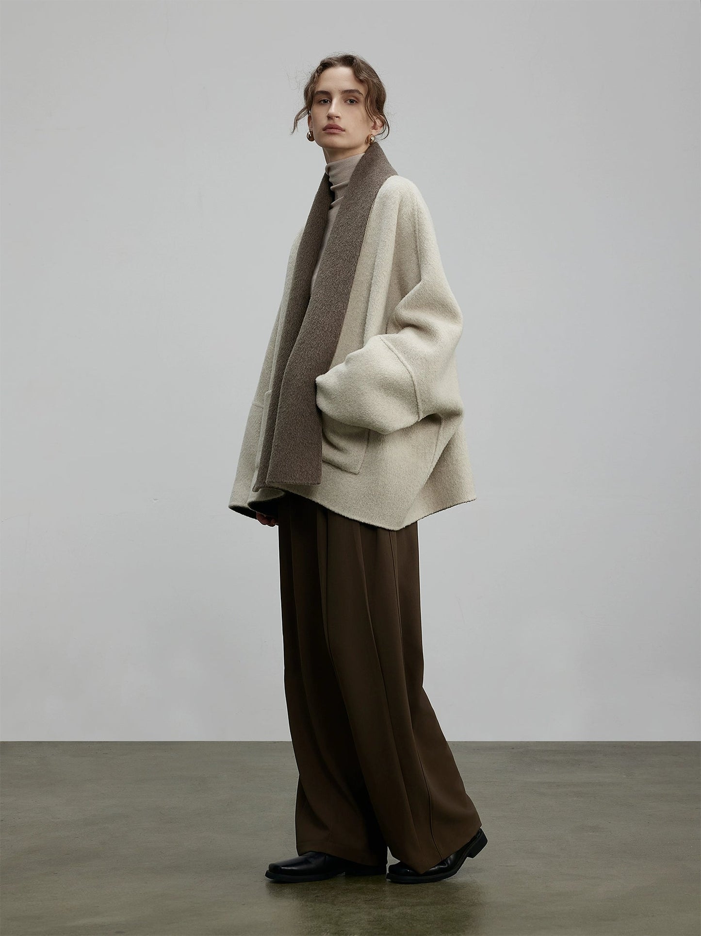 Two-tone Reversible Wool Cardigan