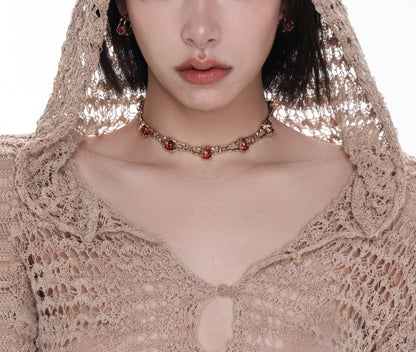 Leena Garnet Necklace