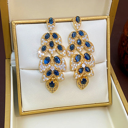 Avangeline Zircon Leaf Earrings