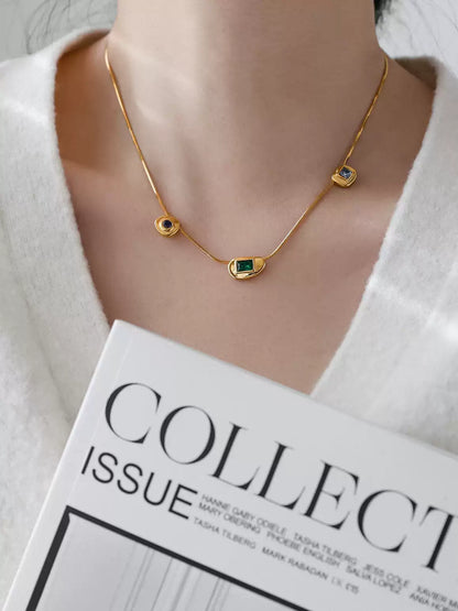 Lucia Multi-gemstone Gold-plated Necklace