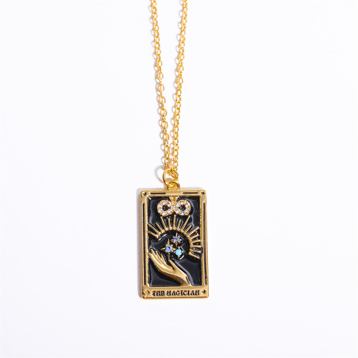Athena Gilded Tarot Charm Necklace