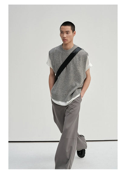 Irregular Distressed Open-knit Cardigan/vest
