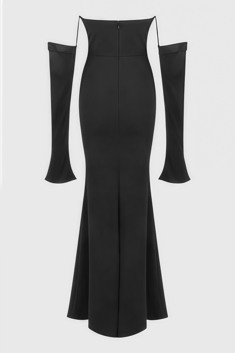 Justa One Shoulder Long Sleeve Maxi Dress
