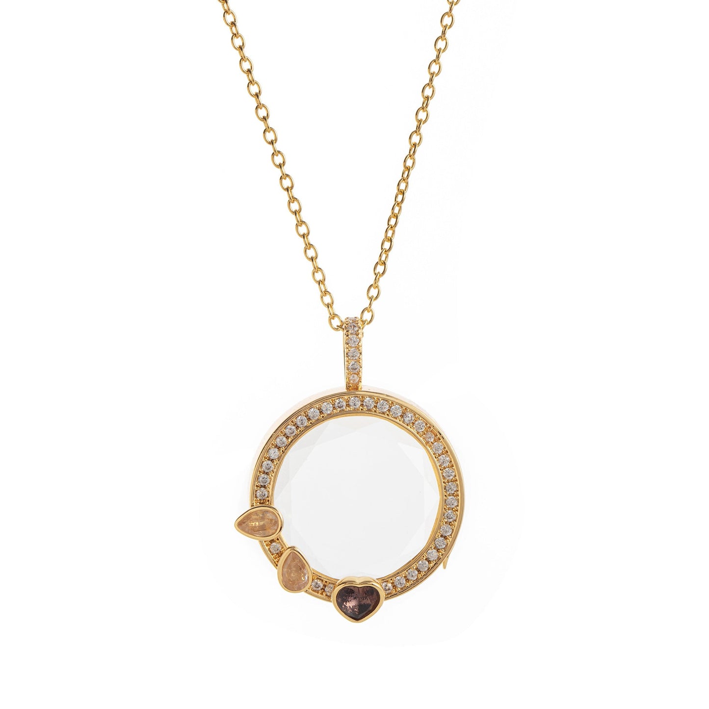 Floating Charm Locket Necklace and Mini Charms