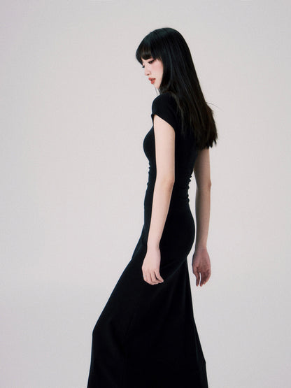 Luluswings Butterfly Emblem Fitted Maxi Dress - Evening Gown
