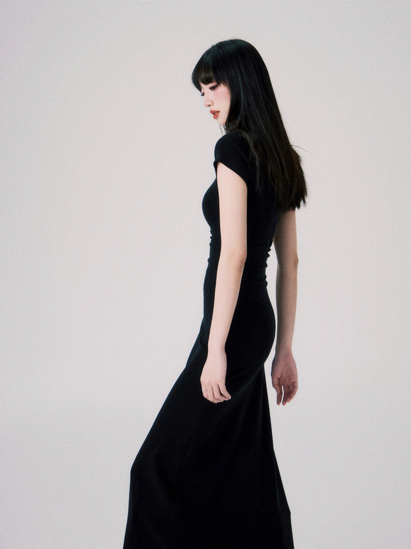 Luluswings Butterfly Emblem Fitted Maxi Dress - Evening Gown