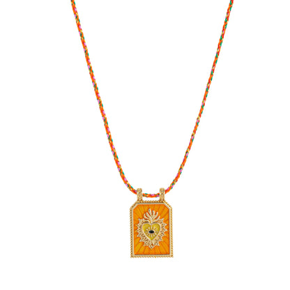 Color Cord Pendant Necklace