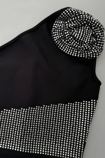 Evelda Sleeveless Rhinestone Maxi Dress