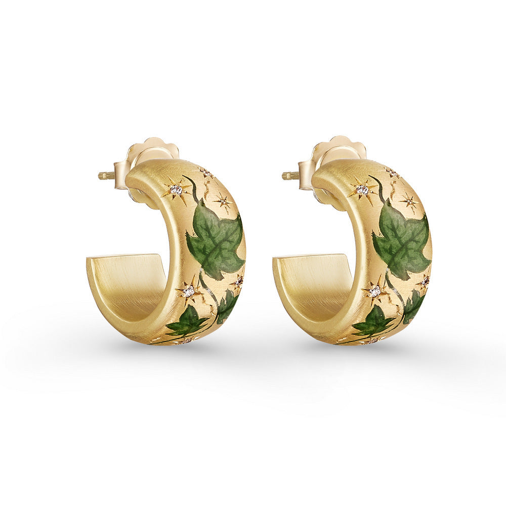 Ariam Botanical Hoop Earrings