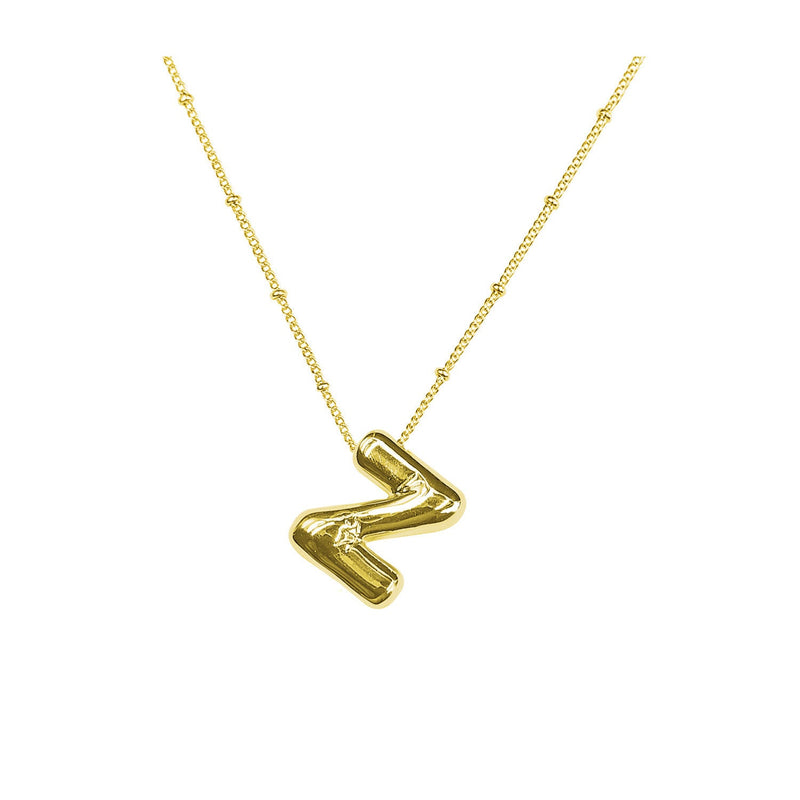 Aiyanah Glossy Bubble Letter Necklace