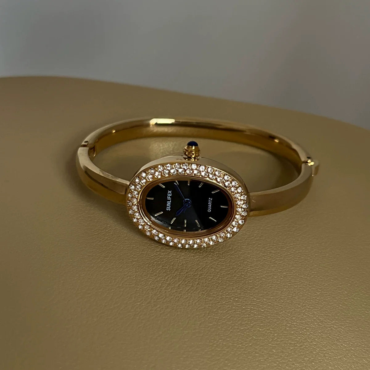 Oval Gold Bracelet Watch