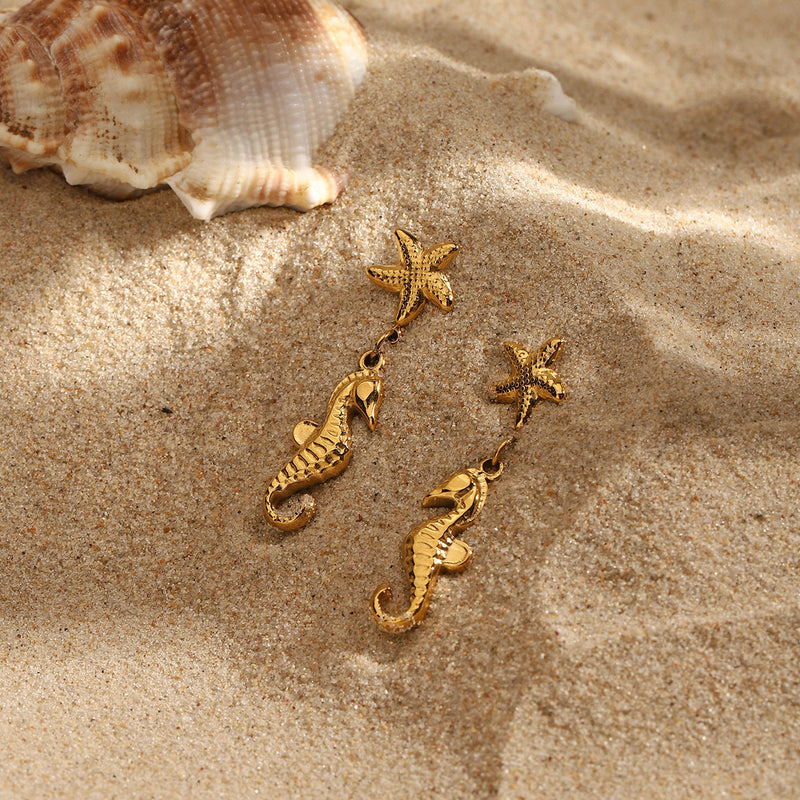 Joie Starfish & Seahorse Drop Earrings