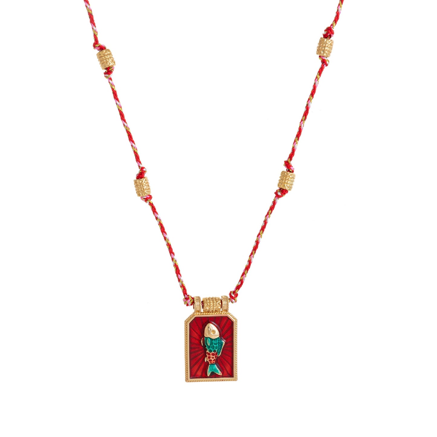 Color Cord Pendant Necklace