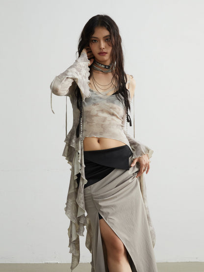 Ethereal Off-shoulder Ruffle Blouse
