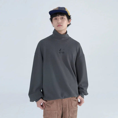 Relaxed Fit Mockneck Sweatshirt