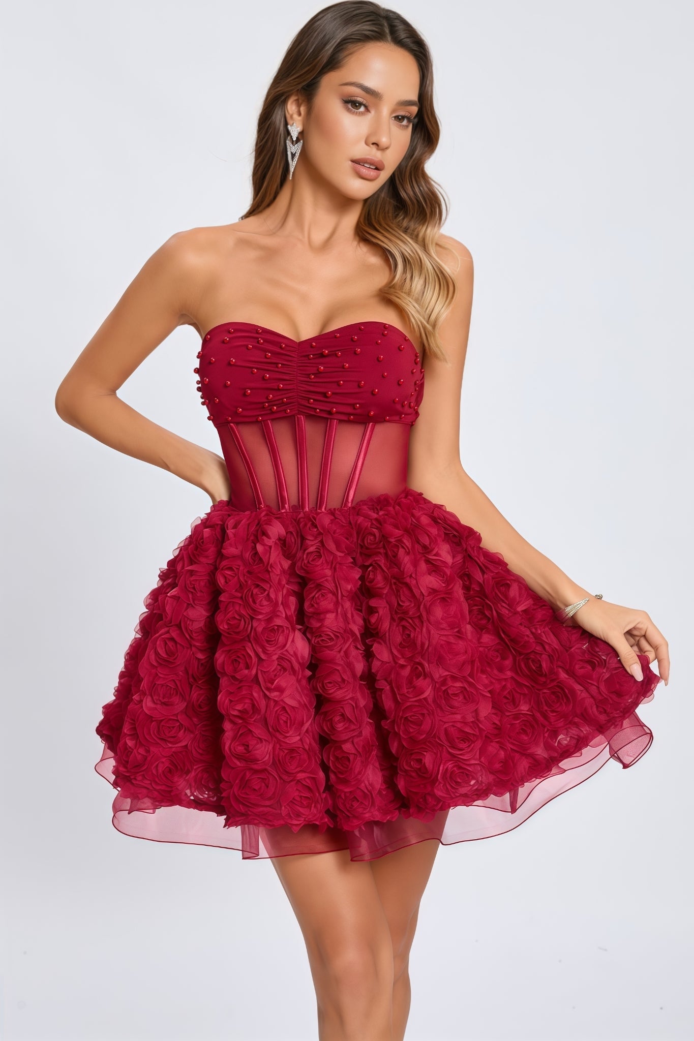Gage 3d Mesh Puffy Mini Dress