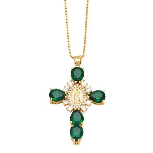 Ianna Madonna Cross Necklace