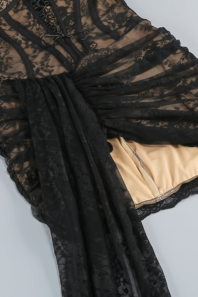 Barrs Sleeveless Strappy Lace Mini Dress