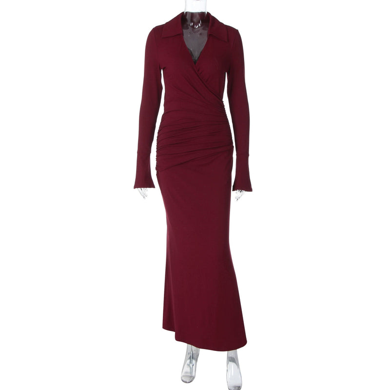 Sena Pleated Bodycon Midi Dress