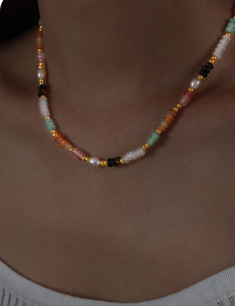 Cherish Natural Stone Beaded Necklace