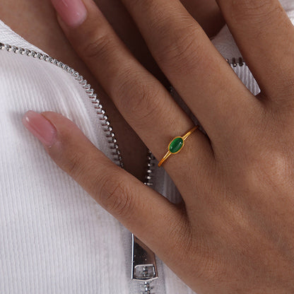 Karena Adjustable Gemstone Ring