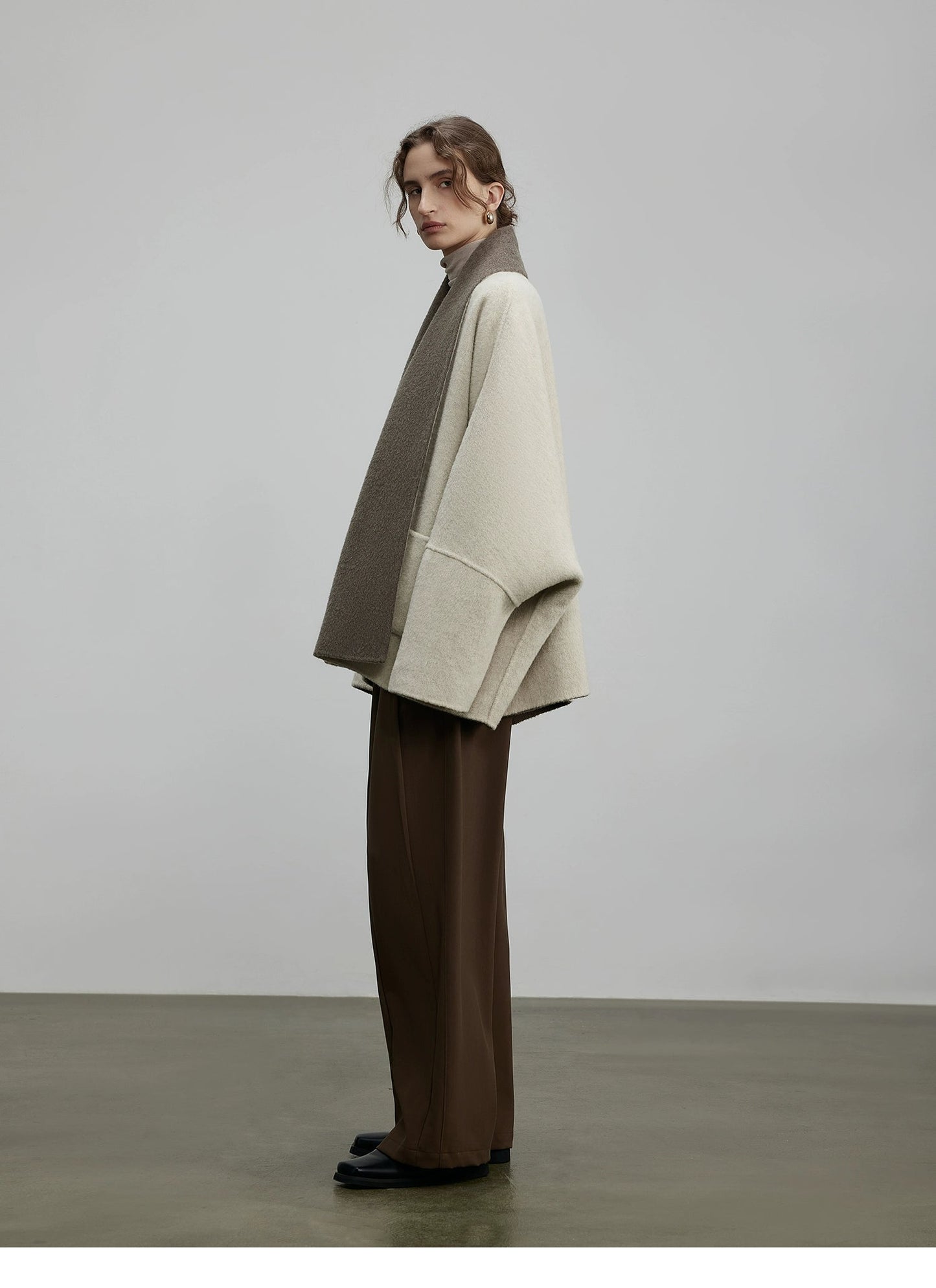 Two-tone Reversible Wool Cardigan
