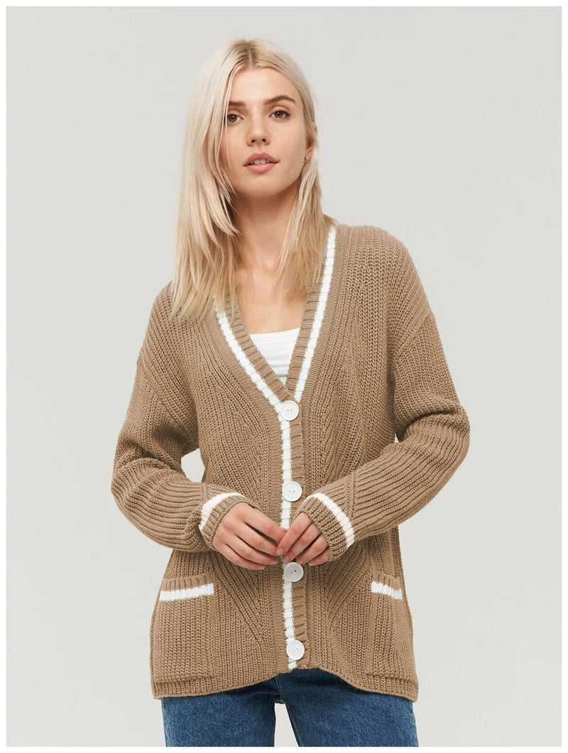 Colorblock Knit Cardigan