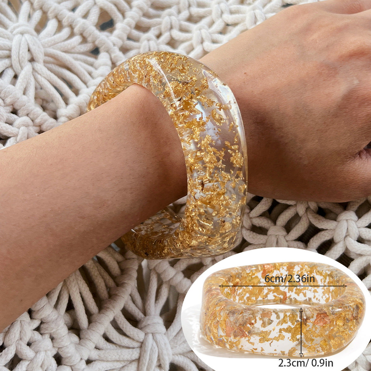 Aloni Marbled Acrylic Bracelet