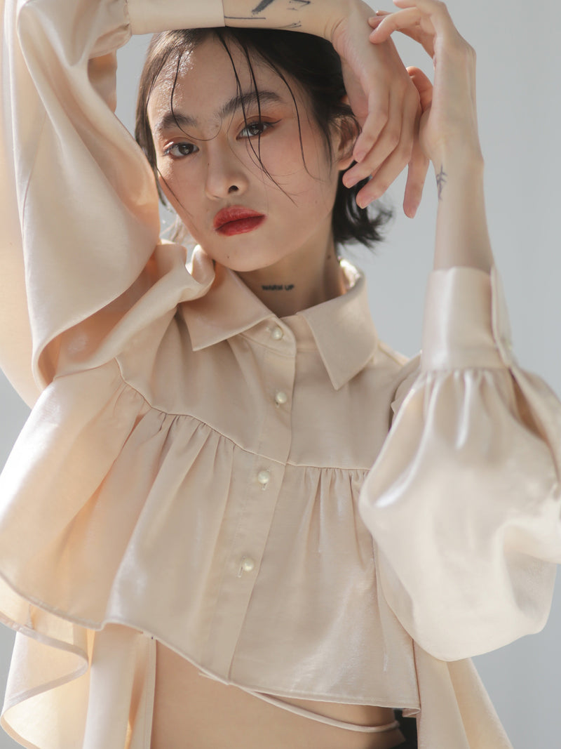 Frilled Long Sleeve Blouse