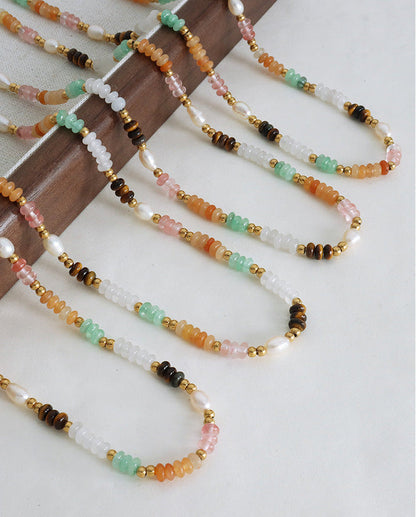 Cherish Natural Stone Beaded Necklace