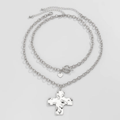 Abbigail Toggle Cross Necklace