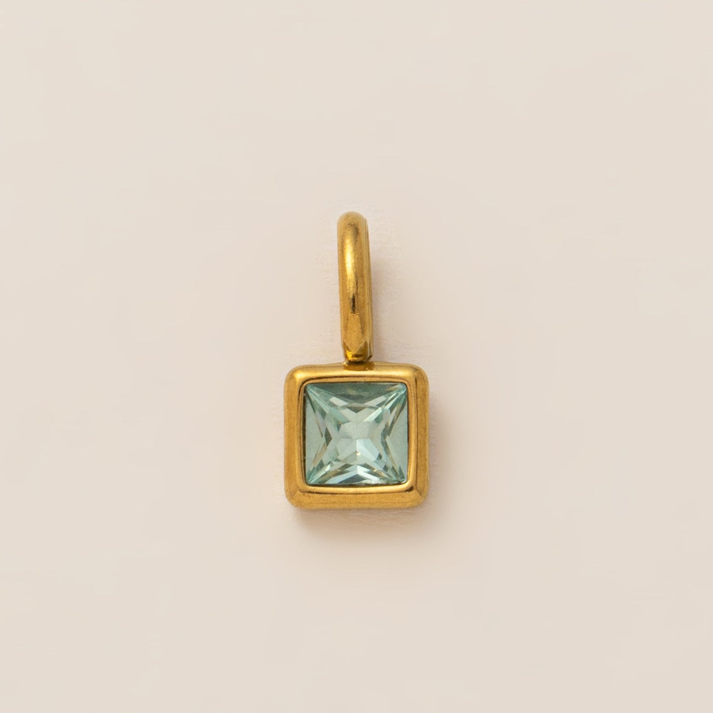 Lotus Birthstone Cube Necklace