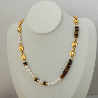Antonia Tiger Eye Beaded Necklace