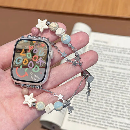 Natural Stone Beaded Watch Strap