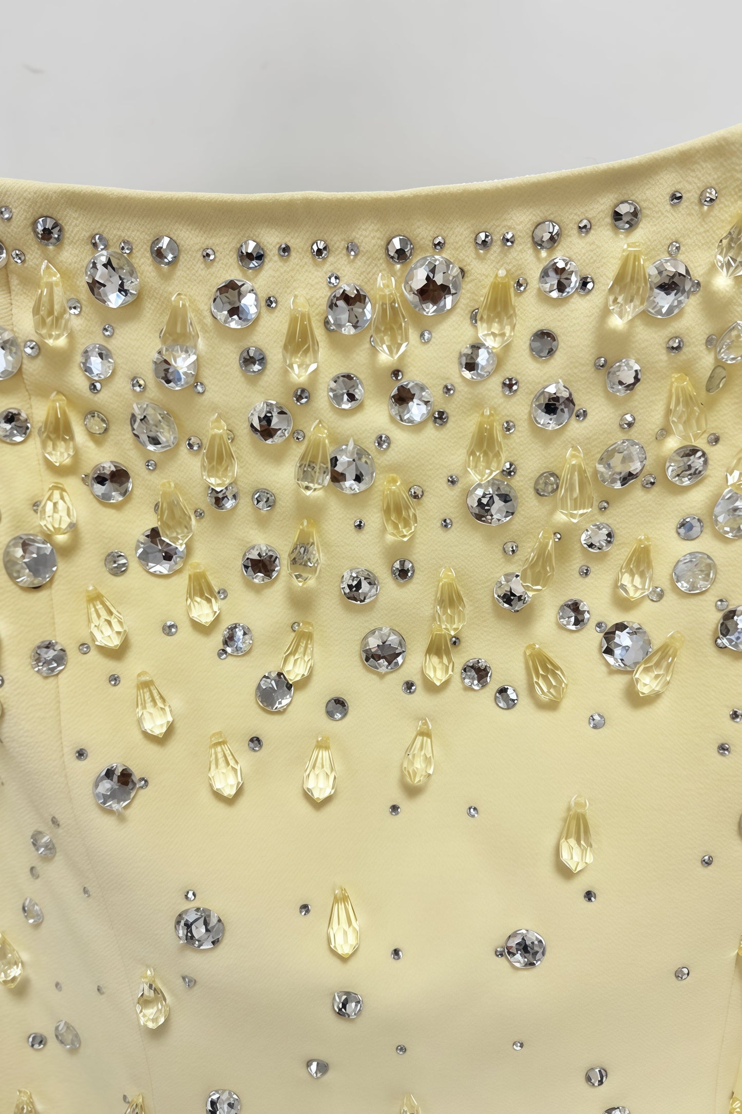 Pamedy Yellow Diamonds Beaded Maxi Dress