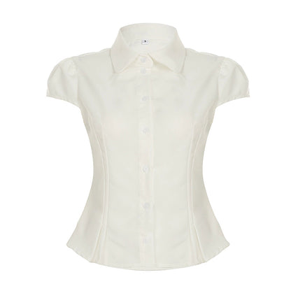 Esmee Pleated Button-up Blouse