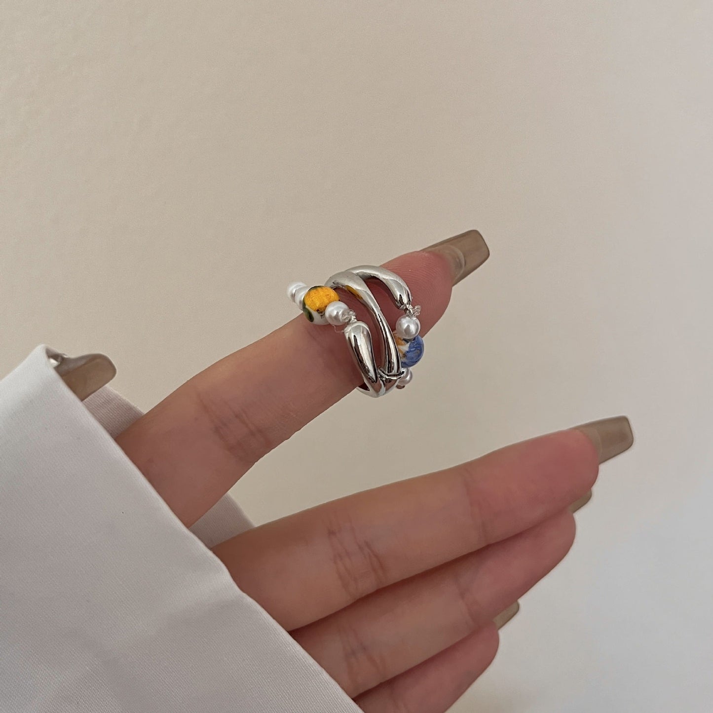 Milo Pearl Open Ring