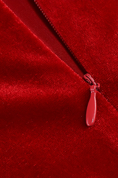Megas Red 3d Split Maxi Dress