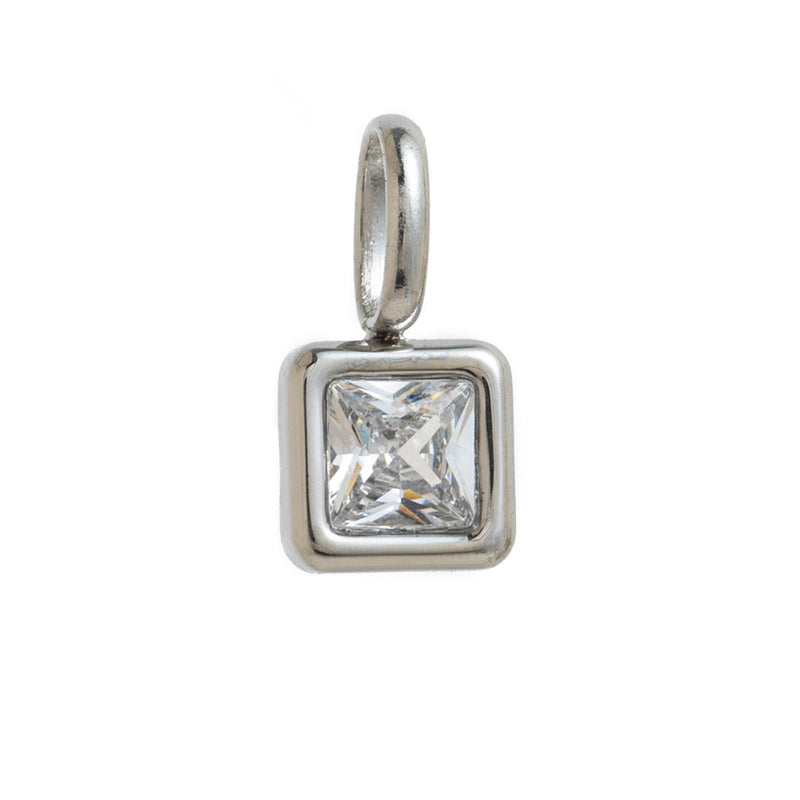 Lotus Birthstone Cube Necklace