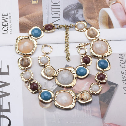 Reina Multicolor Gemstone Necklace