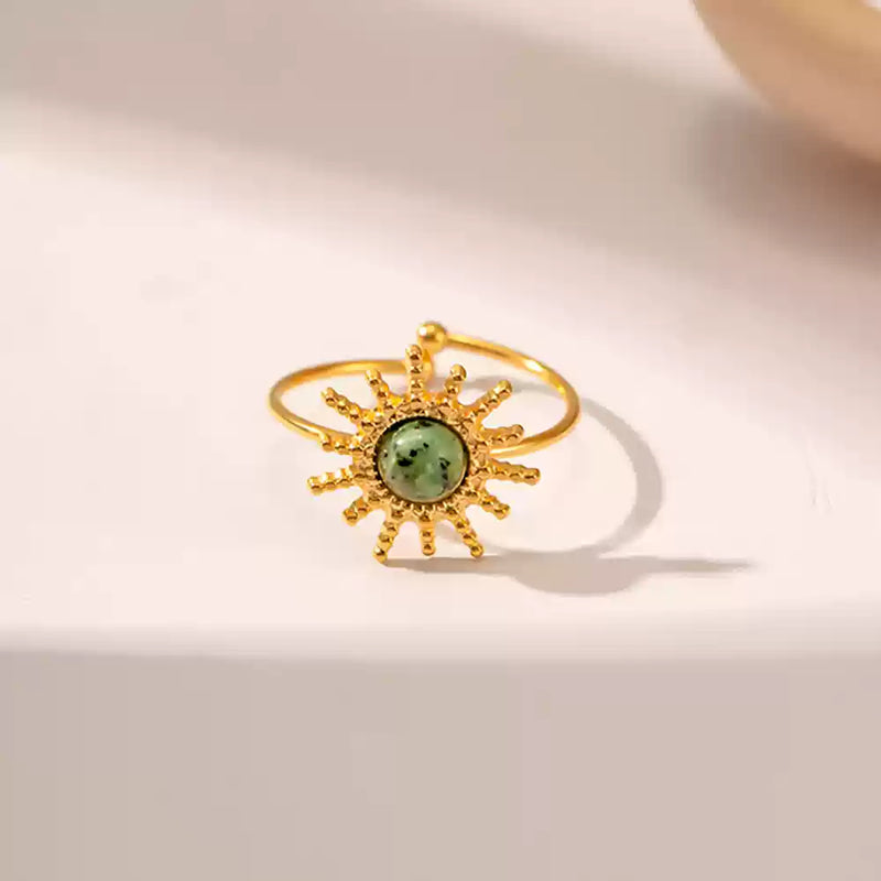 Leyla Gemstone Sun Ring