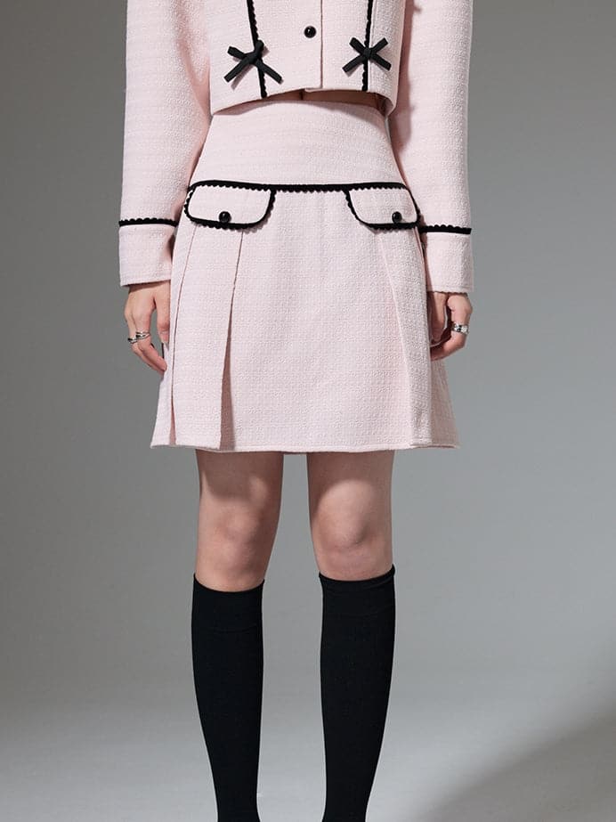 Small Fragrance Jacket & High Waist Skirt Combo