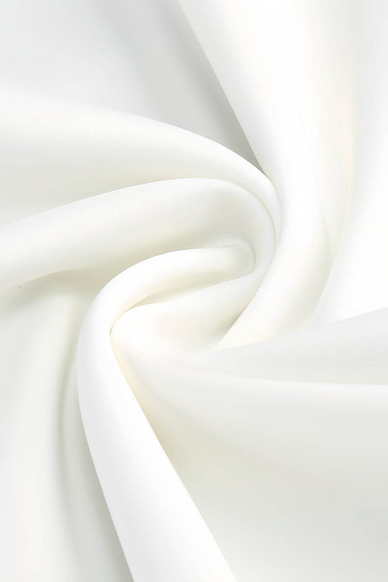 Donna White Strapless Fishbone Maxi Dress