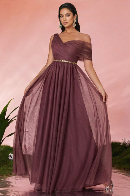 Linus Strapless Mesh Maxi Dress