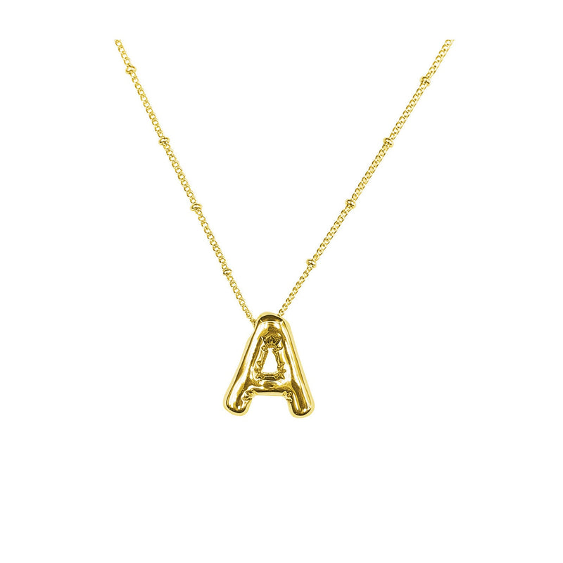 Aiyanah Glossy Bubble Letter Necklace