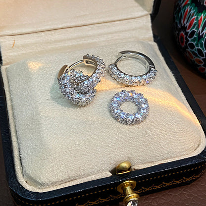 Selin Zircon Huggie Hoop Earrings
